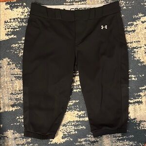 Pair of Under Armour Softball pants. Black and Grey.
